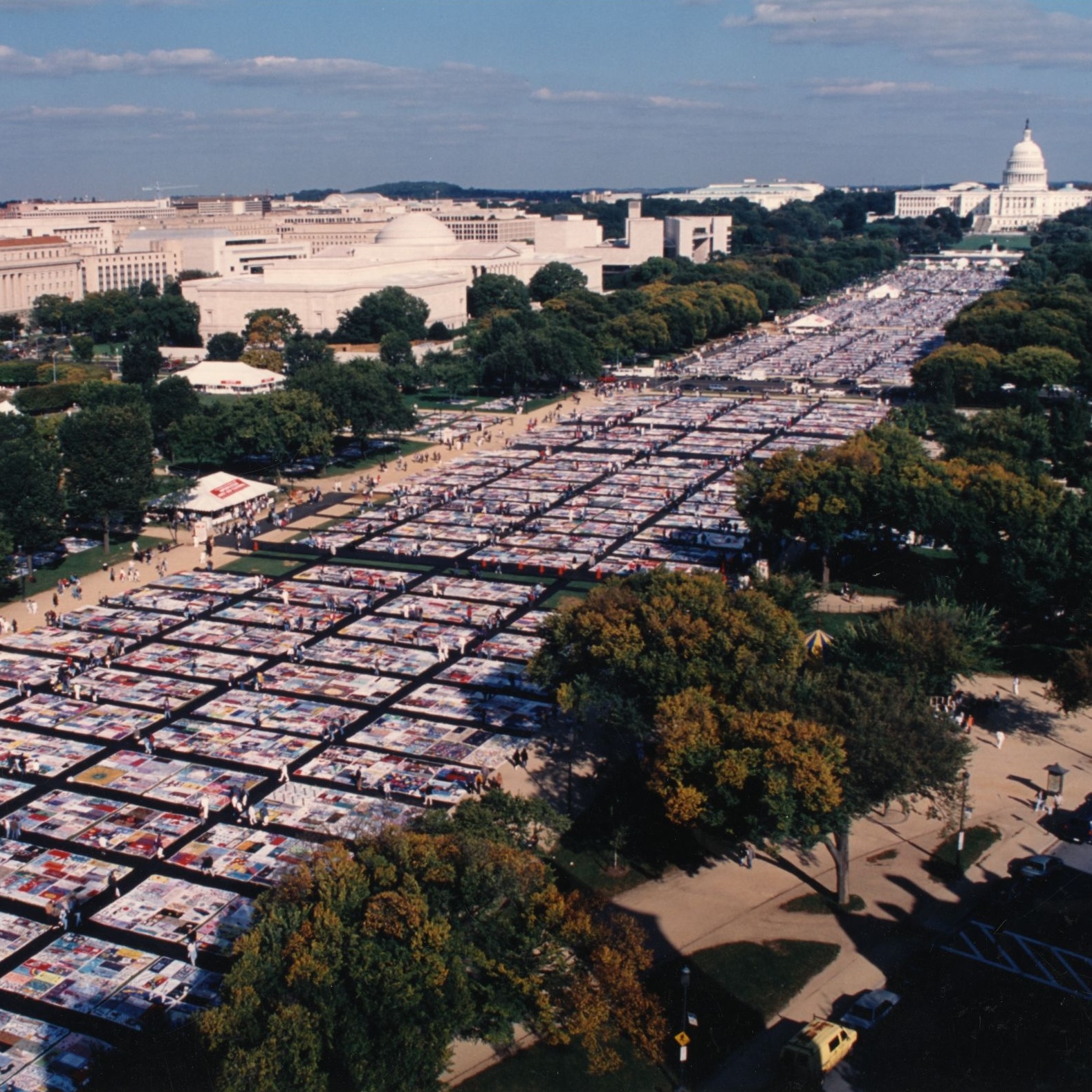 The AIDS Quilt on display in Washington DC